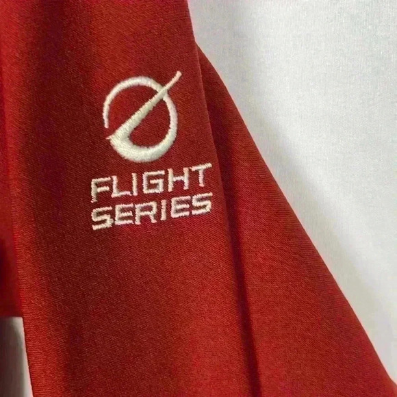 North Face Womens Flight Series Jacket Orange & Maroon SP Zip Front Thumbholes - Picture 9 of 13